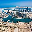 Aerial view of Abu Dhabi from a helicopter