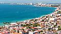 Aerial view of the city and bay of Puerto Vallarta. Mexico