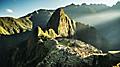  aerial view of Ancient inca city, Peruvian Andes. South America.