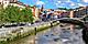 River Running Through City, Bilbao, Spain