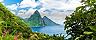 St. Lucia Mountains in the Caribbean