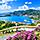 Caribbean, St Thomas US Virgin Islands. Panoramic view.