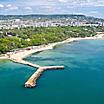 Concrete pier at a beach in Varna, Bulgaria