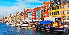 Copenhagen, Denmark Nyhavn Pier Sunset