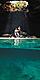 Couple on their Cruise Vacation Inside of a Cenote, Cozumel, Mexico 