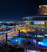 Explorer of the Seas Pool Deck Night Time Outdoor Movie