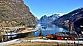 View of a Dock and a Fjord, Flam, Norway