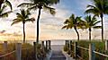 Florida Beach Palm Trees Sunset 