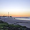 Early Morning at the Beach by Pleasure Pier, Galveston, Texas