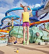 icon of the seas lost dunes mini golf girl jumping winning