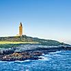 The Tower of Hercules Roman lighthouse in La Coruna, Spain