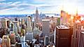 New York City Skyline at Sunrise, Cape Liberty, New Jersey 