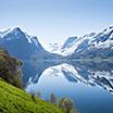 Panorama of fjord in Norway