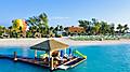 Perfect Day Coco Beach Floating Cabana with Helium Balloon in Background