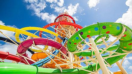  Coco Cay Thrill Water Park Colorful Slides