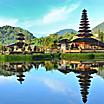 Pura Ulun Danu temple on a lake Beratan on Bali Indonesia