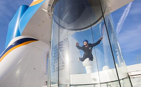 iFly instructor on Anthem in the Skydiving Tunnel, wind tunnel, skydive, skydiver, skydiving simulator, iFly by Ripcord, instructor in the Anthem ifly