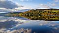 Scottish Loch in Autumn Scottish Landscape at Sunset