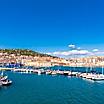 A panoramic harbor view in Sete, France