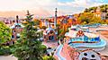 Picture of Park Guell of Barcelona captured during golden hour