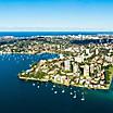 Aerial view of Double Bay in Sydney, Australia