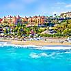 View of El Duque beach at Costa Adeje in Tenerife, Canary Islands