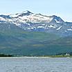 The mountain landscape near Tromso, Norway