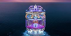 Utopia of the Seas Night Aerial