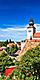 Visby, Sweden, View of the building rooftops