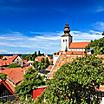 Rooftop view of the old town in Visby, Sweden