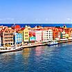 Colorful buildings along the coast, Willemstad, Curacao