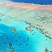 Aerial view of the Great Barrier Reef