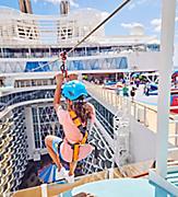 Woman Enjoying the Boardwalk View on the Zipline